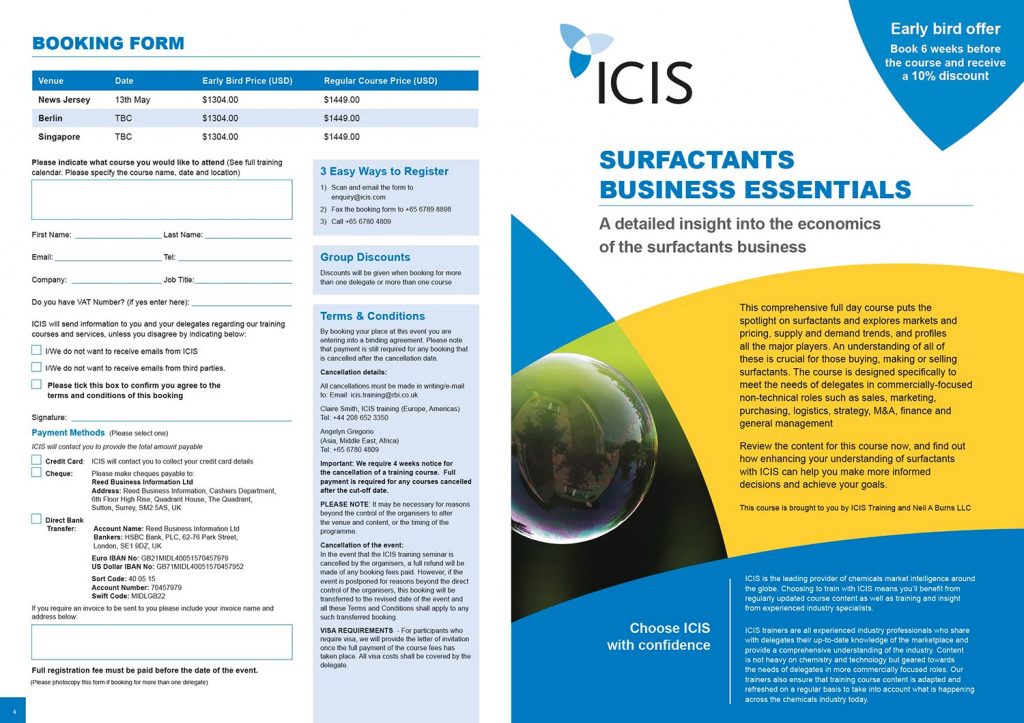 Training course brochure